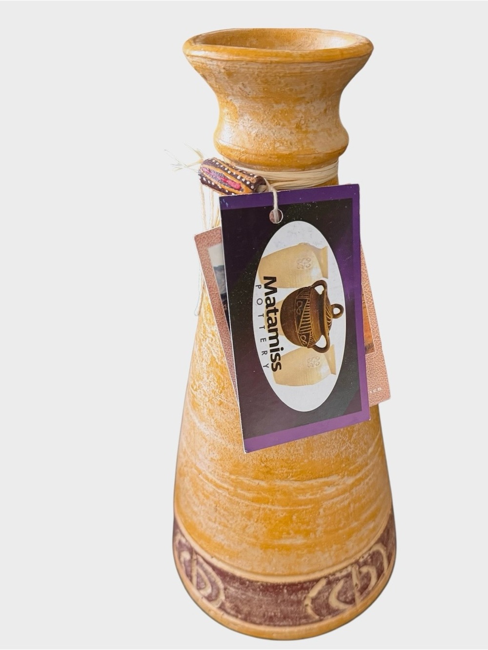 Amber Ceramic Accent Vase